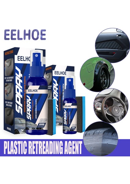 100ML Eelhoe Otomobil Plastik Yenileyici Araba Iç Aksam Yedek Parça Koltuk Deri Wax Temizleyici Sprey Kaplama Koruma Temizlik (Yurt Dışından)