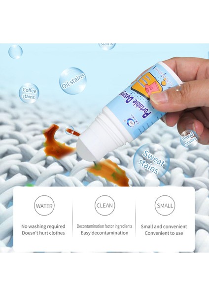 B 50ML Giysi Lekesi Çıkarıcı Temizlik Topu Deterjan Lekesi Boncuk Lekesi Çıkarıcı Cof No-Wash Sihirli Yağ Rulosu G4X6 (Yurt Dışından)