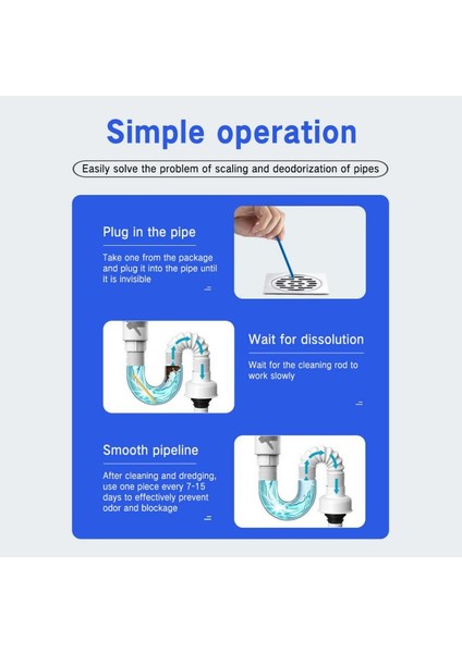 Mutfak Lavabo Gider Temizleyicileri Tuvalet Küvet Boru Temizleme Çubukları Ev Temizlik Ürünleri Banyo Aksesuarları (Yurt Dışından) modelleri