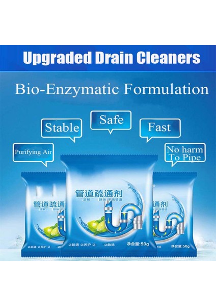 Boru Temizleme Ajanı Lavabo Tıkanıklık Açıcı Mutfak Lavabo Temizleyici Kokusuz Kanalizasyon Saç Eritme Zemin Gideri Tıkanıklık Önleyici Banyo Araçları (Yurt Dışından) fırsatları