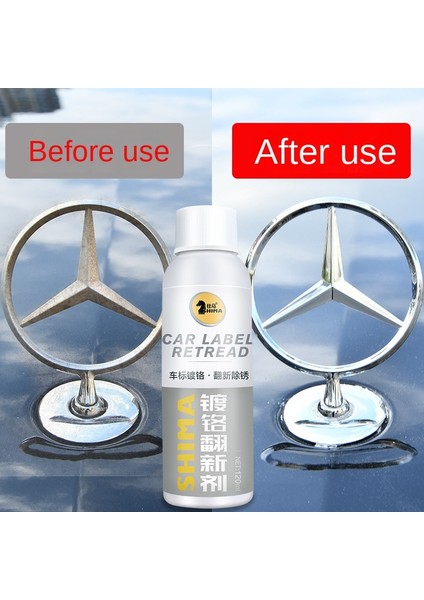 120 ml 120ML Krom Kaplama Onarım Ajanı Araç Ağı Araba Logosu Pas Sökücü Parlatıcı Dekoratif Şerit Metal Temizleme Ajanı (Yurt Dışından)