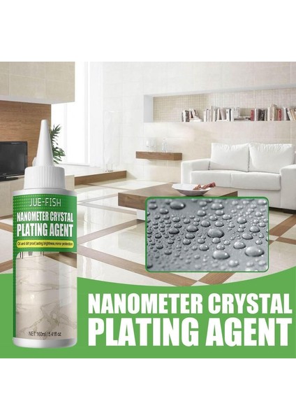 160 ml Taş Kristal Kaplama Ajanı Taş Nanokristal Kaplama Granit Temizleyici Taş Karo Çizik Onarımı Parlatma Restorasyon Nano (Yurt Dışından)