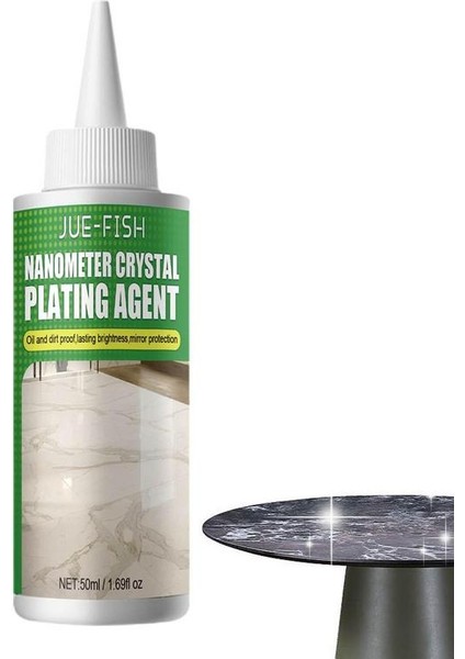 50ML Taş Kristal Kaplama Ajanı Taş Nanokristal Kaplama Granit Temizleyici Taş Karo Çizik Onarımı Parlatma Restorasyon Nano (Yurt Dışından)