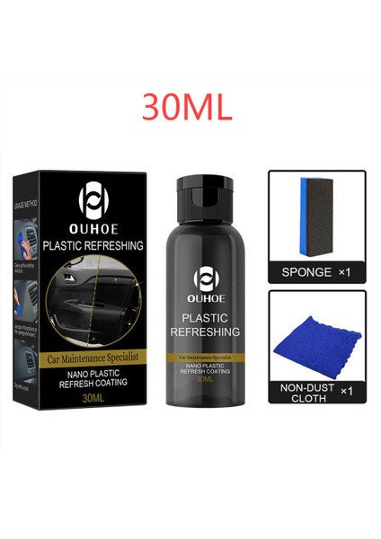 30ML ml Arabalar Plastik Yenileyici Kaplama Kiti Sünger ile Oto Plastik Parçaları Yenile Su Geçirmez Plastik Restorasyon Ajanı (Yurt Dışından)