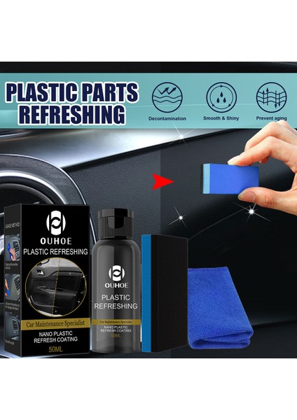 30ML ml Arabalar Plastik Yenileyici Kaplama Kiti Sünger ile Oto Plastik Parçaları Yenile Su Geçirmez Plastik Restorasyon Ajanı (Yurt Dışından) indirimleri
