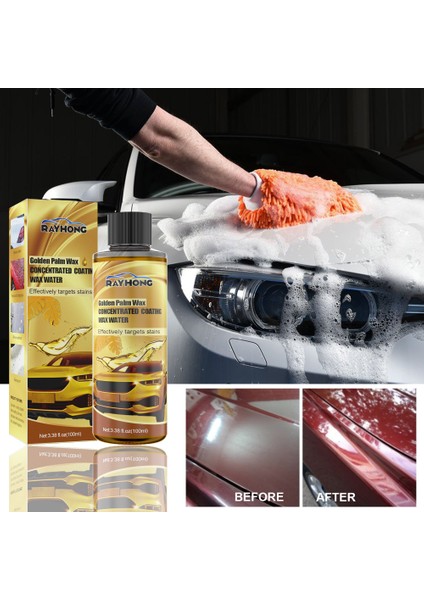 100ML Araba Wax Su Yoğun Kaplama Oto Wax Sprey Boya Bakımı Cilalama Macunu Hidrofobik Hızlı Wax Araba Bakım Kiti Köpük Temizleyici (Yurt Dışından)