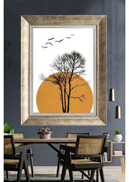 Gümüş Çerçeveli Paspartulu Tablo NM722