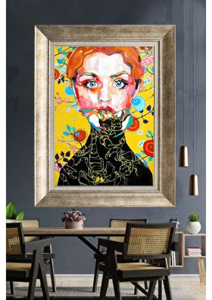 Gümüş Çerçeveli Paspartulu Tablo NM1106