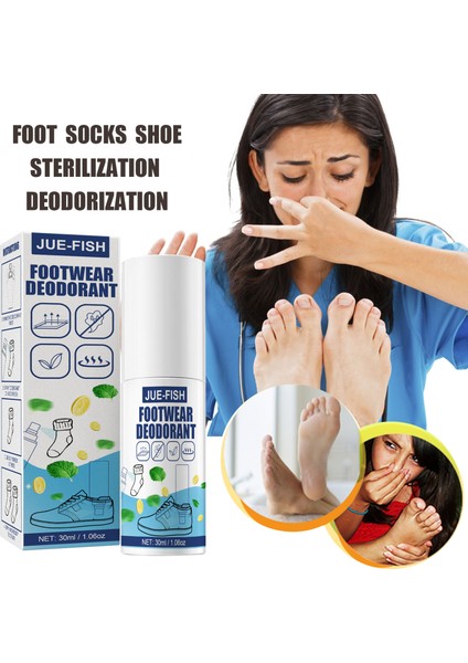 30ML Kutulu Ayakkabı Deodorant Sprey Ayakkabı Çorap Ter Önleyici Tazeleyici Ayak Aracı Ayak Kokusu Giderme Ayakkabı Kokusu Düşmanı Kalıcı Koku (Yurt Dışından)