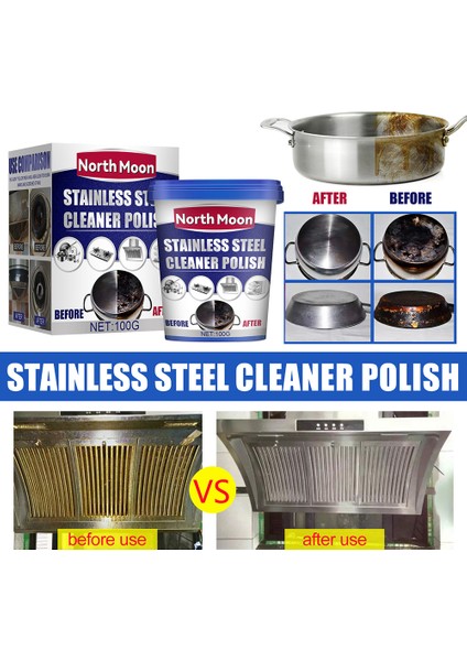 Güçlü Paslanmaz Çelik Tencere Temizleme Macunu Evde Mutfak Temizleyici Tencere Altı Kir Temizleme Mutfak Araçları (Yurt Dışından)