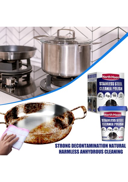 Güçlü Paslanmaz Çelik Tencere Temizleme Macunu Evde Mutfak Temizleyici Tencere Altı Kir Temizleme Mutfak Araçları (Yurt Dışından) fırsatları