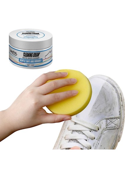 Beyaz 100G Beyaz Ayakkabı Temizleme Kremi Sneakers Spor Kanvas Ayakkabılar Temizleyici Sünger Temizlik Parlatma Beyazlatma Kremi (Yurt Dışından) fiyatları