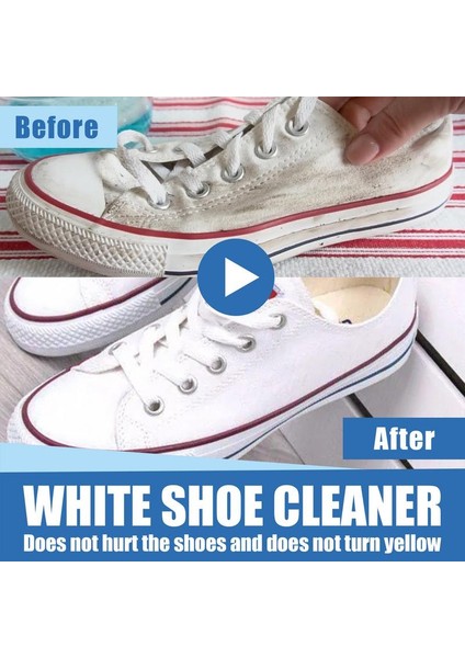 Beyaz 100G Beyaz Ayakkabı Temizleme Kremi Sneakers Spor Kanvas Ayakkabılar Temizleyici Sünger Temizlik Parlatma Beyazlatma Kremi (Yurt Dışından) indirimleri