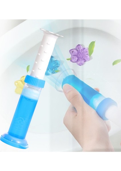 Pembe 1 Adet Çiçekli Aromatik Tuvalet Temizleyici Jel Kokulu Hava Temizleyici Iğne Deterjan Banyo Klozet Kokusu Wc Temizleyici (Yurt Dışından)
