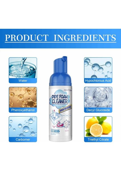 Drae Köpük Temizleyici Sprey 60ML Evsel Boru Tıkanıklığı Giderici Kanal Köpük Temizleyici Tuvalet Ajanı (Yurt Dışından) fiyatları