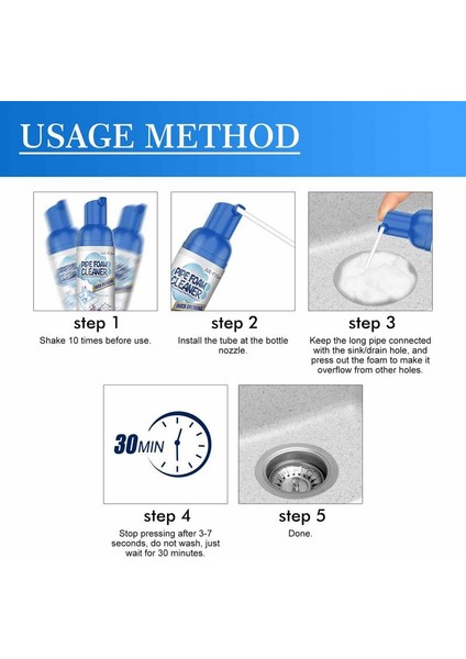 Drae Köpük Temizleyici Sprey 60ML Evsel Boru Tıkanıklığı Giderici Kanal Köpük Temizleyici Tuvalet Ajanı (Yurt Dışından) modelleri
