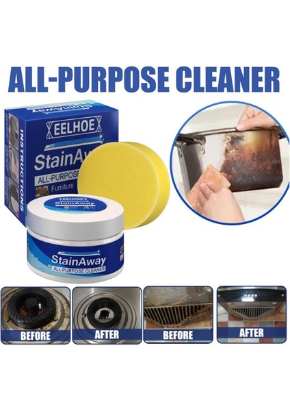 Tek Paket 100G Mutfak Ağır Yağ Temizleme Kremi Güçlü Paslanmaz Çelik Tencere Temizleyici Araba Deri Temizleme Macunu Lekeleri Güvenli Bir Şekilde Çıkarır (Yurt Dışından)