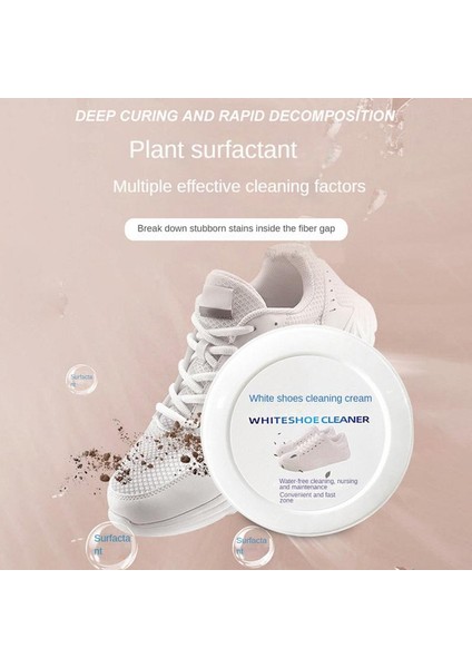 30ML Beyaz Ayakkabı Temizleme Kremi Çok Fonksiyonlu Pasta Ayakkabı Temizleyici Ev Spor Ayakkabı Çözüm Temizleyici Araçlar ile Mendil Süngeri (Yurt Dışından) modelleri