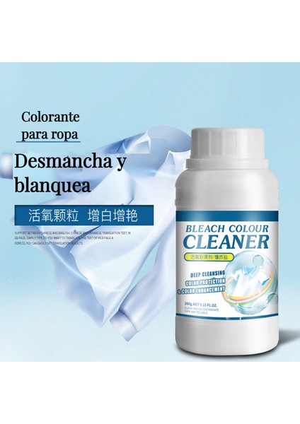1 Şişe 260G Renk Açıcı Renkli Giysiler Evrensel Renk Açma Tozu Leke Çıkarıcı Sarı Leke Çıkarıcı Bebek Giysileri Yıkama Şampuanı (Yurt Dışından)