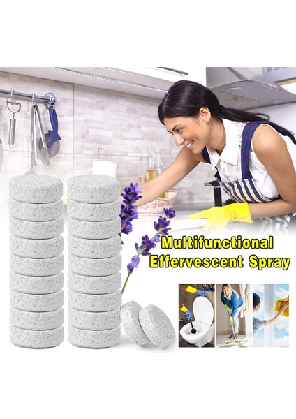 20 Adet Çoklu Köpük Sprey Konsantre Temizleyici Ev Tuvalet Taze Tutucu Temizleyici Lavanta Temizleyici Temizlik Klor Tablet Temiz Lekeler (Yurt Dışından) fiyatları