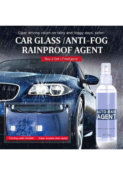100ML Araba Anti-Yağmur Ajanı Hidrofobik Kaplama Sprey Cam Kristal Sıvı Otomatik Cam Bakım Aracı Anti-Sis Ajanı Taşınabilir JS22 (Yurt Dışından) fiyatları