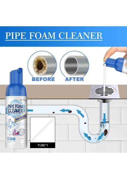60ML 60ML Boru Köpük Temizleyici Kanal Temizleyici Hızlı Köpük Spreyi Güçlü Temizlik Banyo Mutfak ve Tuvalet Için (Yurt Dışından) modelleri