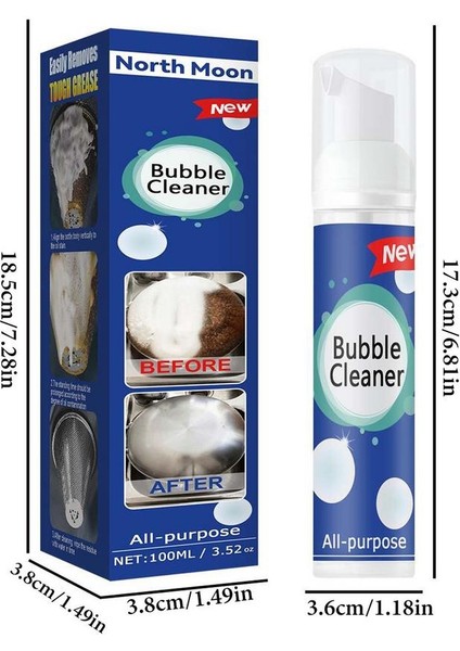 100ML ml Köpük Temizleyici Durulama Gerektirmeyen Evrensel Leke Çıkarıcı Sigara Makinesi Mutfak Yağ Çözücü Köpük Köpük Temizleyici Şişesi (Yurt Dışından)