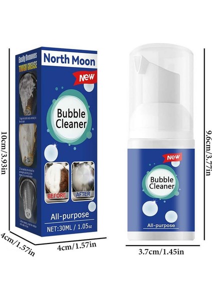 30ML ml Köpük Temizleyici Durulama Gerektirmeyen Evrensel Leke Çıkarıcı Sigara Makinesi Mutfak Yağ Çözücü Köpük Köpük Temizleyici Şişesi (Yurt Dışından)