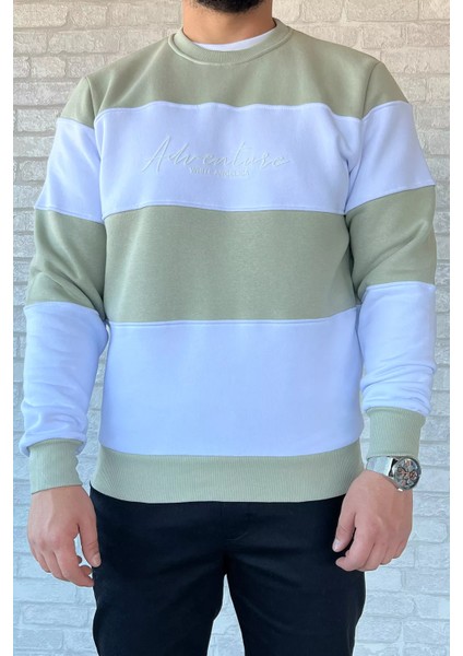 Bisiklet Yaka Üç Iplik Şardonlu Renk Garnili Erkek Sweatshirt fırsatları