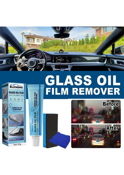 2 Adet Set 3 Yeni Cam Yağı Film Temizleme Macunu Güçlü Cam Temizleyici Araba Cam Ön Cam Yüksek Cam Temizliği Banyo Pencere Aracı (Yurt Dışından)