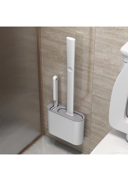 Koyu Gri Silikon Tuvalet Fırçası Tutucu Tuvalet Fırçası ve Tutucu Seti Duvara Asılı Tuvalet Fırçası Banyo Zemin Fırçası Temizlik Aracı (Yurt Dışından) fiyatları