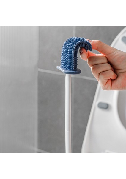 Koyu Gri Silikon Tuvalet Fırçası Tutucu Tuvalet Fırçası ve Tutucu Seti Duvara Asılı Tuvalet Fırçası Banyo Zemin Fırçası Temizlik Aracı (Yurt Dışından) modelleri