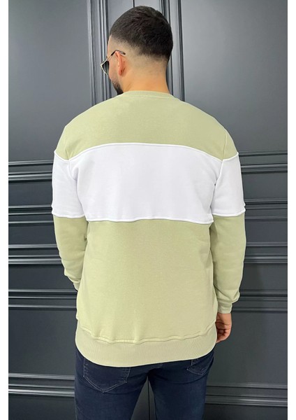 Üç Iplik Şardonlu Nakışlı Erkek Sweatshirt