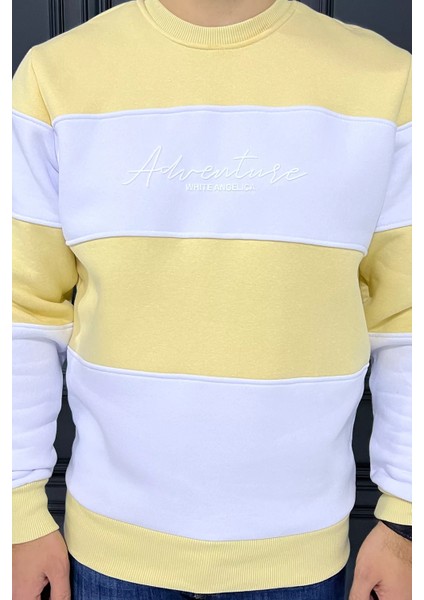 Bisiklet Yaka Üç Iplik Şardonlu Renk Garnili Erkek Sweatshirt fırsatları