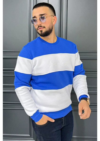 Bisiklet Yaka Üç Iplik Şardonlu Renk Garnili Erkek Sweatshirt fiyatları