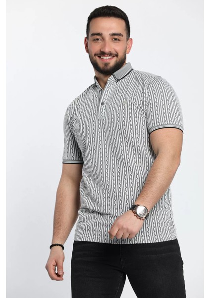 Erkek Likralı Polo Yaka Tişört