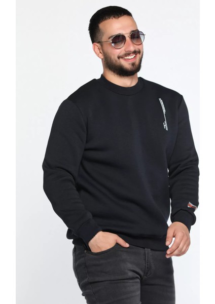 Üç Iplik Şardonlu Bisiklet Yaka Erkek Sweatshirt fiyatları