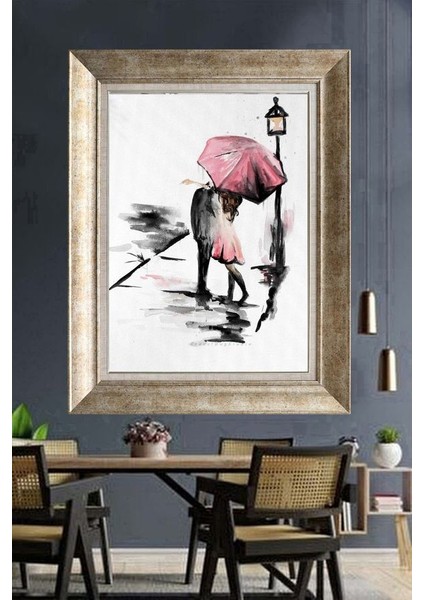 Gümüş Çerçeveli Paspartulu Tablo NM563