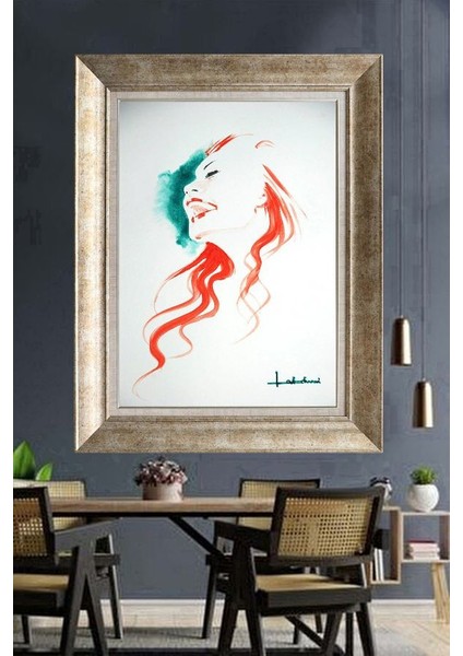 Gümüş Çerçeveli Paspartulu Tablo NM791