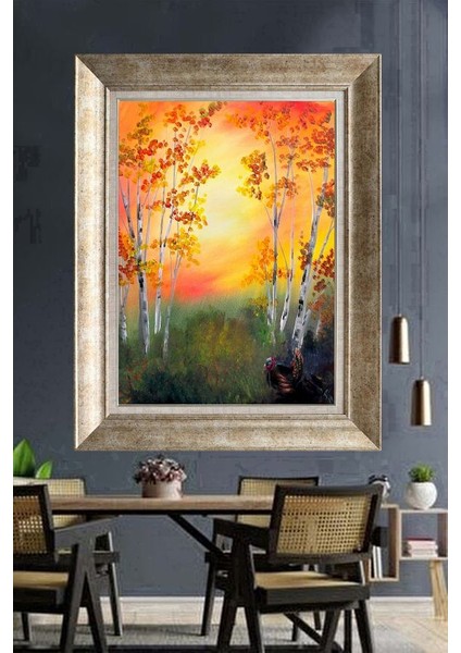 Gümüş Çerçeveli Paspartulu Tablo NM1968