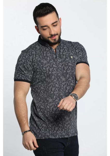 Erkek Desenli Likralı Polo Yaka Tişört modelleri