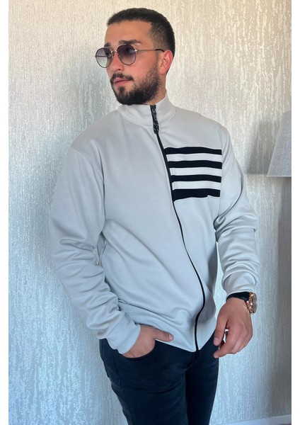 Dik Yaka Fermuarlı Erkek Sweatshirt fiyatları
