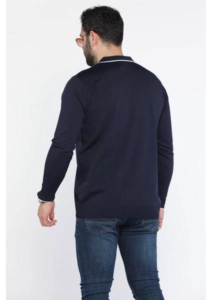Polo Yaka Erkek Triko Kazak