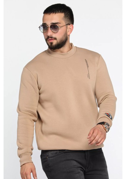 Üç Iplik Şardonlu Bisiklet Yaka Erkek Sweatshirt fiyatları