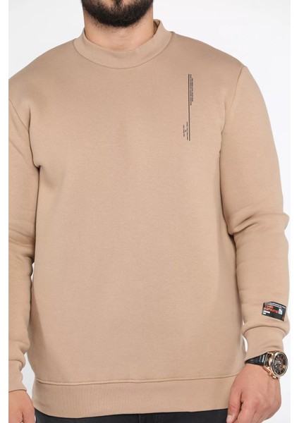 Üç Iplik Şardonlu Bisiklet Yaka Erkek Sweatshirt fırsatları