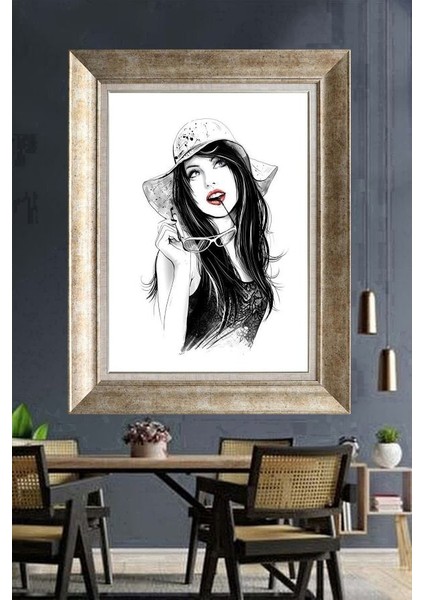 Gümüş Çerçeveli Paspartulu Tablo NM1944