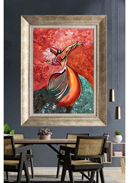 Gümüş Çerçeveli Paspartulu Tablo NM1195