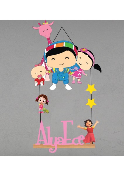 Animasyon Temalı Kişiye Özel Kapı Süsü