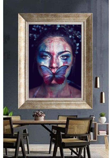 Gümüş Çerçeveli Paspartulu Tablo NM1537