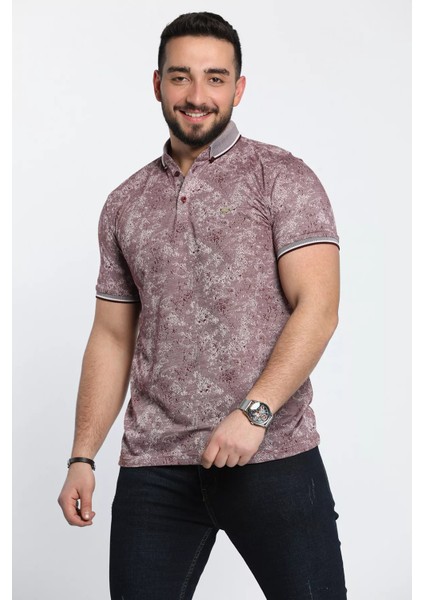 Desenli Polo Yaka Erkek Tişört